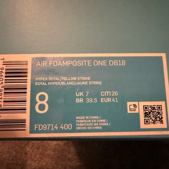 Nike Air Foamposite 1 Doernbecher Size 8